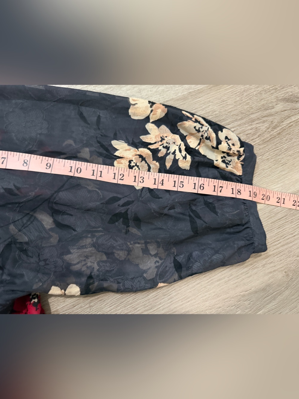 Torrid wrap Black Dress with Red Floral Accents - Picture 11 of 11